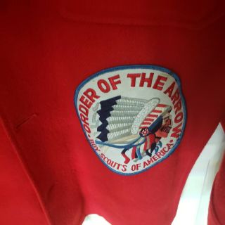 1980s Boy Scouts Red Felt Jacket w/rare OA patches 2