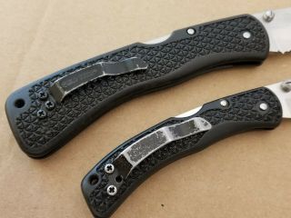 Vintage 2pc set Cold Steel Voyager Folding Knives Small & Large Tanto Blade 6