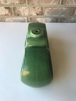 Mid Century Modern Green Pottery Ceramic Lamp Base Figurine 4