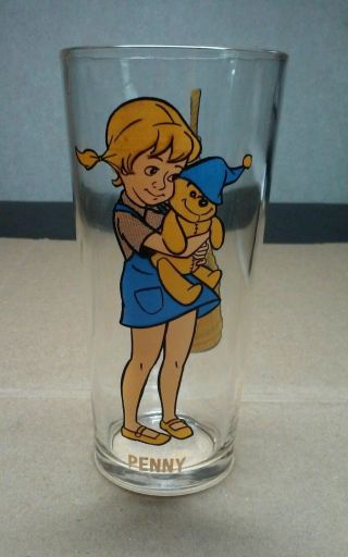Vintage 1977 Walt Disney Pepsi Glass Penny From The Rescuers