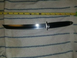 Vintage Cold Steel Magnum Tanto 9 Inch Fixed Blade Knife With Sheath.