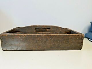 Antique Vintage Wooden Tool Caddy 17 
