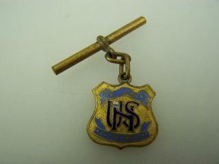 Vintage Unley High School T - Bar Enamel Badge  1916