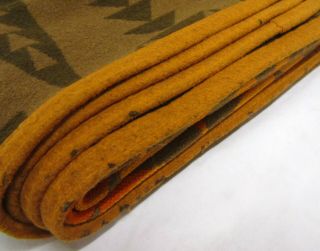 Pendleton Brown & Multi Colour Stripe Pattern Wool Blend Blanket 6.  5 ' x 5 ' 7