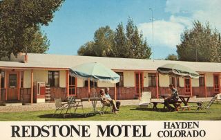 Redstone Motel Hayden Colorado 1950s Chrome Postcard