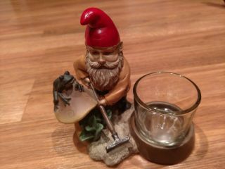 Set of 2 Partylite Garden GNOME Candle Holders 2