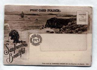 Vintage 24 Postcard Bklt 1915 San Francisco Ca China Town/mt Tamalpais Railroad,