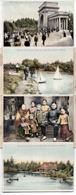 Vintage 24 postcard bklt 1915 San Francisco CA China Town/Mt Tamalpais Railroad, 4
