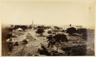 c1880s | INDIA | 2 albumen photographs of Delhi Ridge | panoramas 2