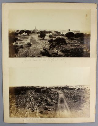 c1880s | INDIA | 2 albumen photographs of Delhi Ridge | panoramas 4