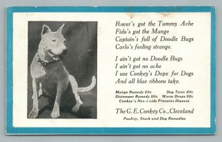 “conkey Dope For Dogs” Rare Vetinary Medicine Advertising Pitbull—cleveland 40s