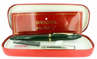 Sheaffer Balance Ii Hunter Green Fountain Pen Nos 14k Broad Nib