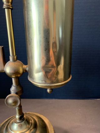 Antique Manhattan Brass Co.  Student Oil Lamp.  No Shade.  14” Tall Not Modified 7