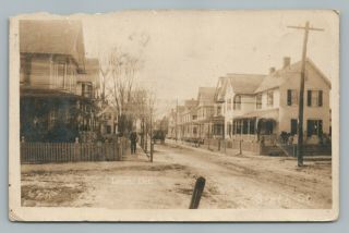 Sixth Street Laurel Delaware Rppc Antique Photo—ed Herbener Newark De (damage)