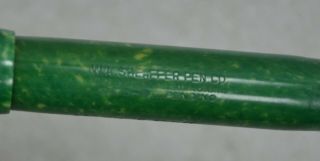 Serviced 1930 ' s Sheaffer Oversize Jade Geen Fountain Pen 5 3/4 