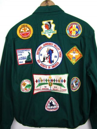 vintage 60s official Boy Scouts green jacket 1964 jamboree patch Kikthawenund 5