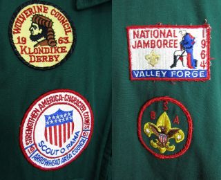 vintage 60s official Boy Scouts green jacket 1964 jamboree patch Kikthawenund 6