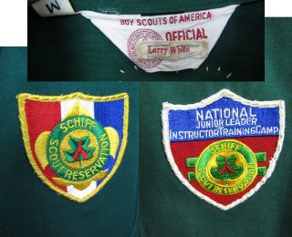 vintage 60s official Boy Scouts green jacket 1964 jamboree patch Kikthawenund 7