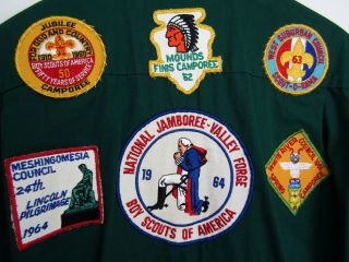 vintage 60s official Boy Scouts green jacket 1964 jamboree patch Kikthawenund 8