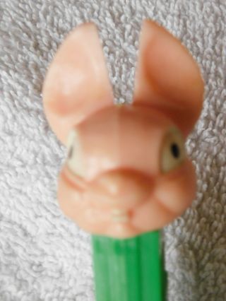 Vintage Green Pez Dispenser Fat Ear Bunny Rabbit,  No Feet,  Yugoslavia
