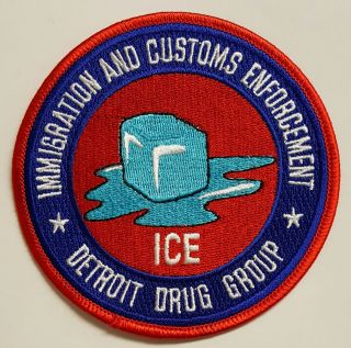 Dhs Ice Immigration & Customs Enforcement Detroit Drug Group Cloth Patch