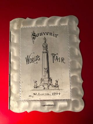 Rare 1904 St.  Louis Worlds Fair Aluminium Note Book Cover