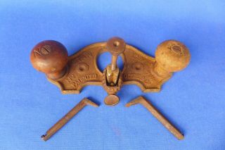 1906 - 10 Stanley 71 - 1/2 Router Plane Type 3 " B " Castings Antique Woodworking Vtg