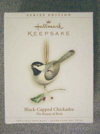 2006 Hallmark Black - Capped Chickadee Ornament; 2 In Bird Series