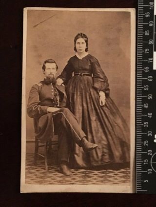 CDV 83rd Pennsylvania 1st Lt.  A.  C.  Montgomery and Wife Civil War Union 4