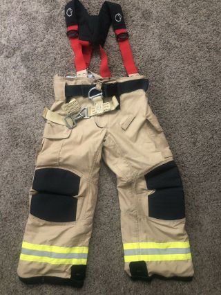 Lion Janesville Firefighter Fire Gear Bunker Ppe Pant Pbi Lumbar Belt Harness