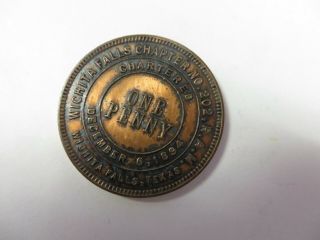 Masonic One Penny Token Coin WICHITA FALLS,  TEXAS Chapter No.  202 R.  A.  M.  Vintage 2