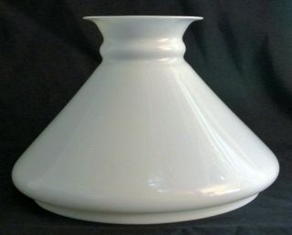 7 " Fitter Antique White Opal Glass Tam - O - Shanter Cone Student Oil Lamp Shade