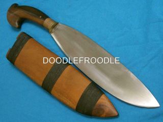 Big Vintage Philippines Bolo Machete Hunting Jungle Survival Knife Knives Sheath