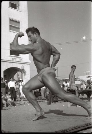 Vintage 1950s Bodybuilding Santa Monica California Negative 5