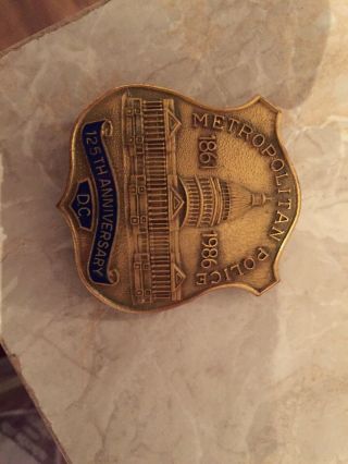 Metropolitan Police,  Dc Badge,  125th Anniversary,  1861 To 1986