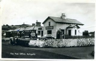 Ballygally - The Post Office - Old Real Photo Postcard View
