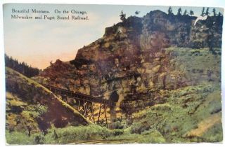1910 Postcard Montana On Chicago Milwaukee & Puget Sound Railroad
