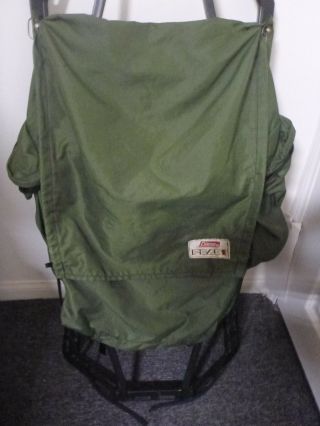 Early 1980s Coleman Peak1 vintage boy scout backpack,  green nylon,  camping hiking 2