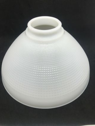 Vintage White Milk Glass Corning Torchiere Lamp Shade 10” Waffle Pattern 824160