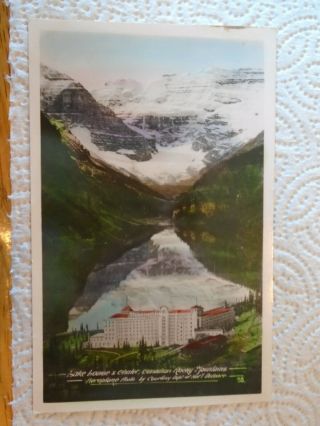 Postcard Lake Louise & Chalet Canadian Rocky Mountains,  Canada