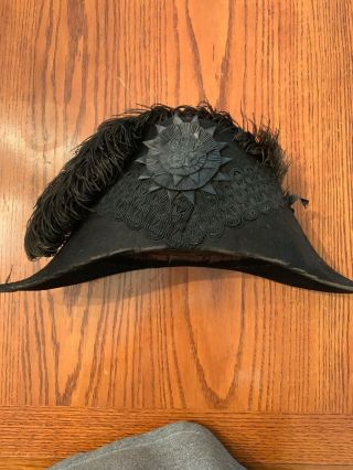Vintage Masonic Knights Templar Feathered Hat