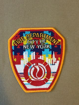 Fdny City Of York Fire Department Autism Patch.