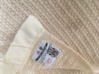 John Atkinson Sons England 100 Pure Wool Blanket 66x80 Cream thick 4