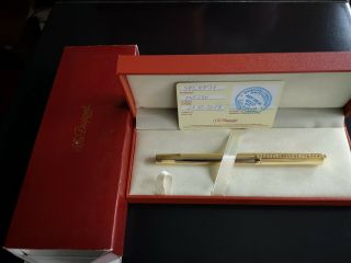 S.  T.  Dupont Paris Lacque De Chine Ballpoint Pen With Diamond Clip,  Box