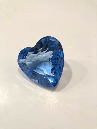 Swarovski Crystal London Blue Heart Paperweight