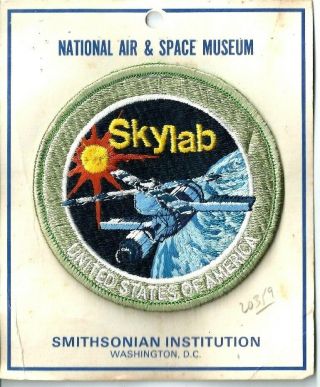 Orig Nasa Skylab Patch Ab Emblem - Nat Air & Space Museum - Smithsonian Pkg