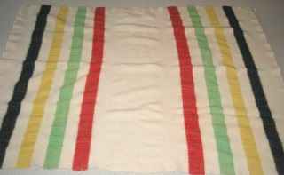Vintage Faribo Blanket,  52 X 70 In.  Exc.  Cond.  Faribault Woolen Mill,  4 Stripe