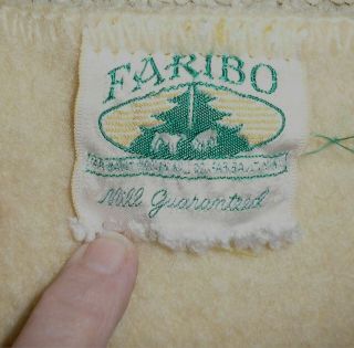 Vintage Faribo Blanket,  52 x 70 in.  Exc.  Cond.  Faribault Woolen Mill,  4 stripe 2