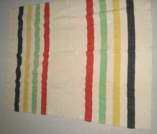 Vintage Faribo Blanket,  52 x 70 in.  Exc.  Cond.  Faribault Woolen Mill,  4 stripe 3