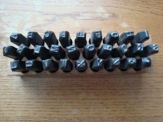Vintage Grade A Heavy Duty Compete Alphabet,  Period / & 1/4 " Steel Stamps In W